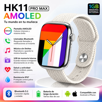 🔥 Smartwatch HK11 Pro Max AMOLED – Tu Todo en Uno